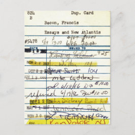 図書館カード5478エッセイとニューアトランティス ポストカード