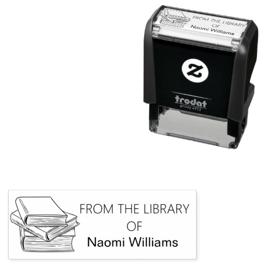 図書館クラシックの名前をカスタムする セルフインキングスタンプ (インサイチュ)