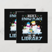 図書館クリスマスほど素敵な雪の場所はない 招待状 (正面/裏面)