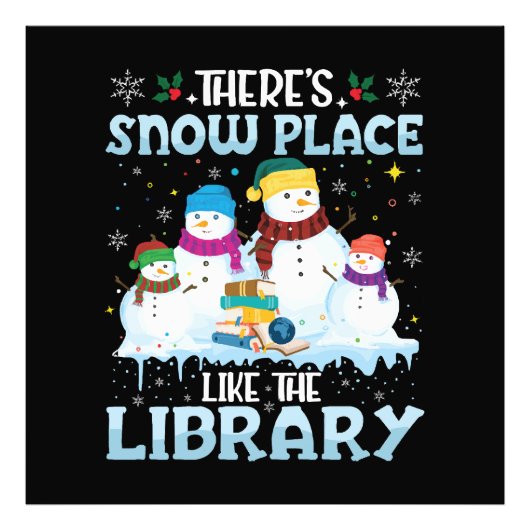 図書館クリスマス　雪のように白い場所 フォトプリント            (正面)