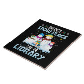 図書館クリスマス・雪景色 タイル (側面)