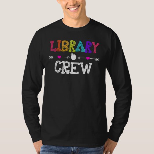 図書館クルーの先生 初めての登校日 Tシャツ (正面)