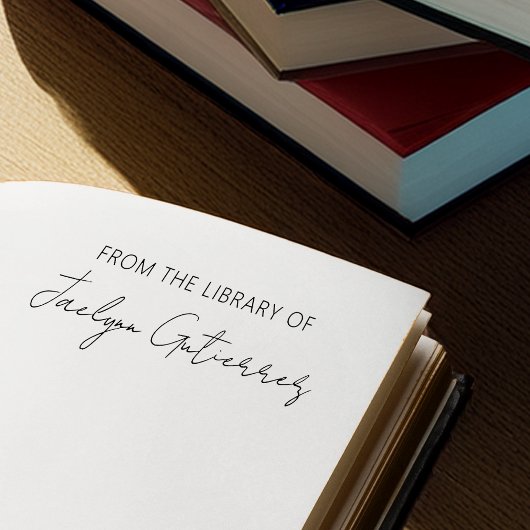 図書館シンプルからの セルフインキングスタンプ