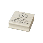 図書館シンプルのミニマルなモノグラム ラバースタンプ (スタンプ)