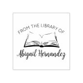 図書館シンプルの書 ラバースタンプ (インプリント)
