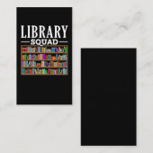 図書館スクワッド・読ブック愛好家の図書館員のユーモア 名刺 (正面/裏面)