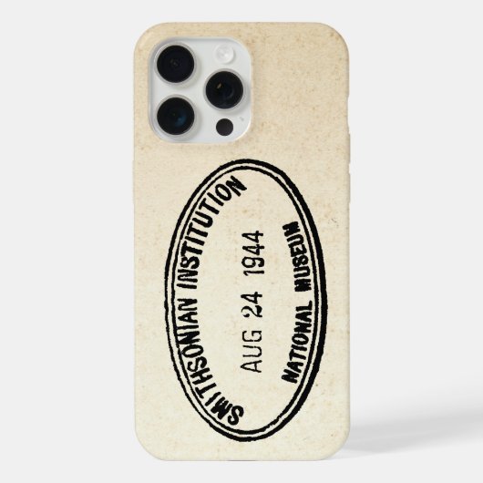 図書館スタンプ スミソニアン協会 1944年 iPhoneケース (裏面)
