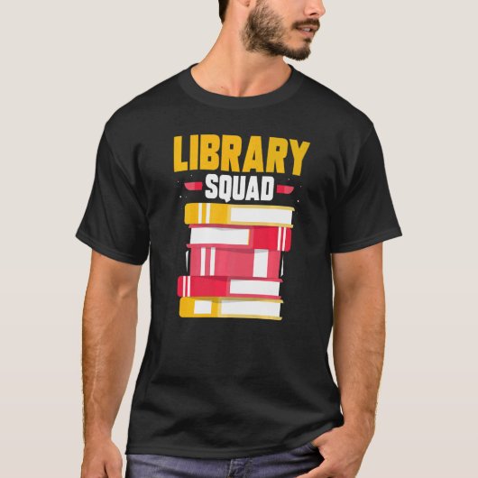 図書館チーム 司書 本 名言 Tシャツ (正面)
