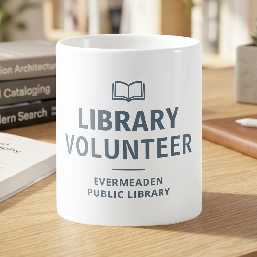 図書館ボランティア オリジナル コーヒーマグカップ
