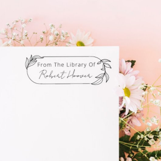 図書館モダンのミニマリスト セルフインキングスタンプ