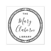 図書館モダンのミニマリスト セルフインキングスタンプ (デザイン)