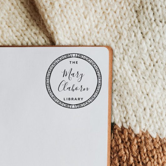 図書館モダンのミニマリスト ラバースタンプ