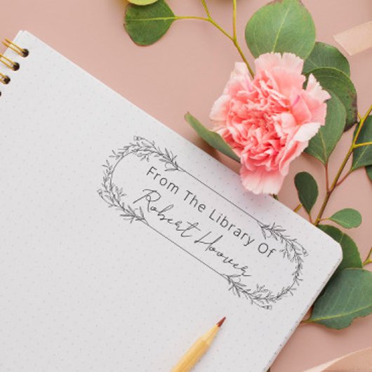 図書館モダンのミニマリスト ラバースタンプ