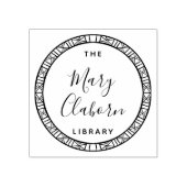 図書館モダンのミニマリスト ラバースタンプ (インプリント)