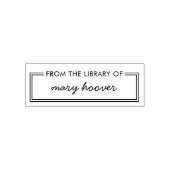 図書館モダンのミニマル名前をカスタムする セルフインキングスタンプ (デザイン)