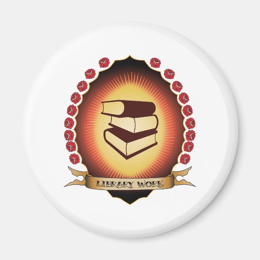 図書館作業マンドーラ マグネット (正面)