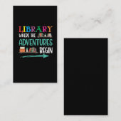 図書館冒険図書館図書館本読者本虫 名刺 (正面/裏面)