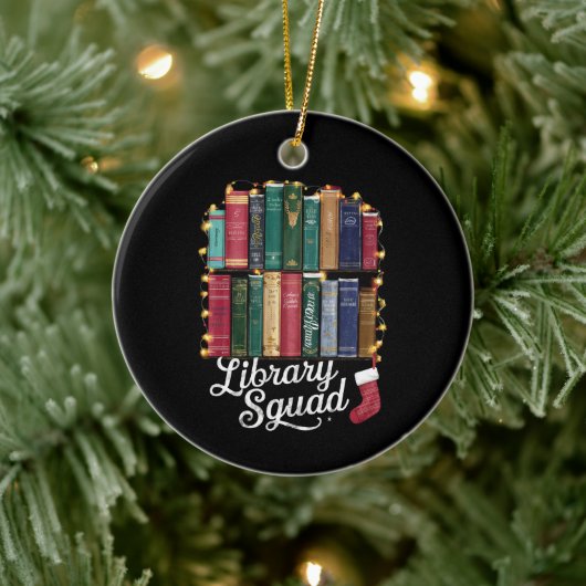 図書館分隊クリスマスブックラバーズチーム読ズ セラミックオーナメント (ツリー)