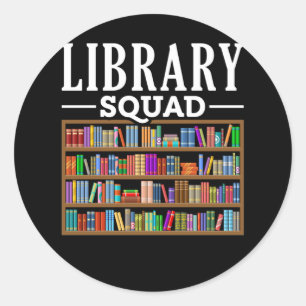図書館分隊ブックラバー読ズの司書ユーモア ラウンドシール