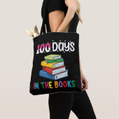 図書館司書のための100日カウントデザイン トートバッグ (クローズアップ)