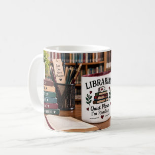 図書館司書のマグカップ 読書のひとときをお願い コーヒーマグカップ