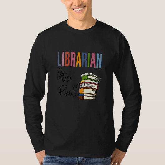 図書館司書の読先生評価 Tシャツ (正面)