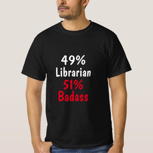 図書館司書バッドアス Tシャツ (正面)