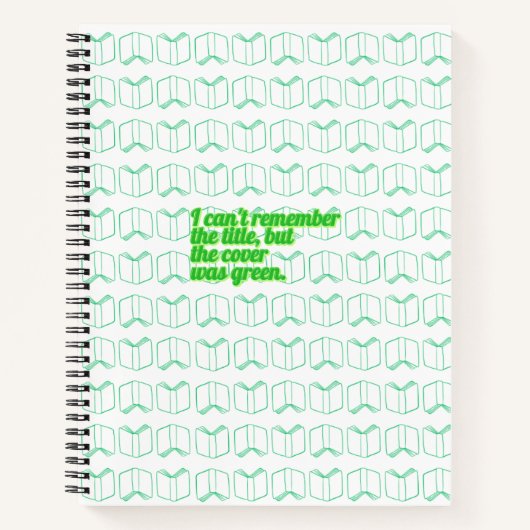 図書館司書ユーモアのスパイラルバインドされたノート ノートブック (正面)