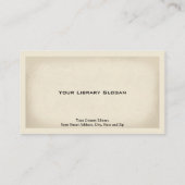 図書館司書 図書館 名刺 (裏面)