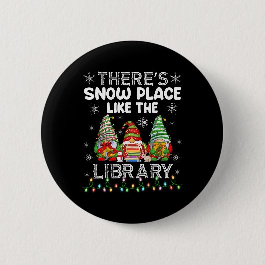 図書館司書Chriのような雪の場所がある 缶バッジ (正面)