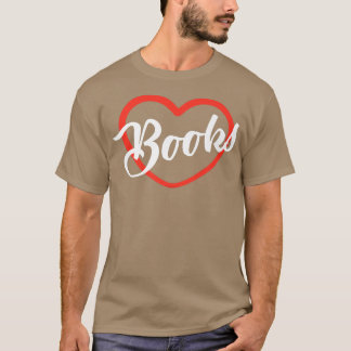図書館司書I Love Booksハート本愛読者のBo Tシャツ