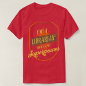 図書館司書Im a Librarian Tシャツ (デザイン正面)