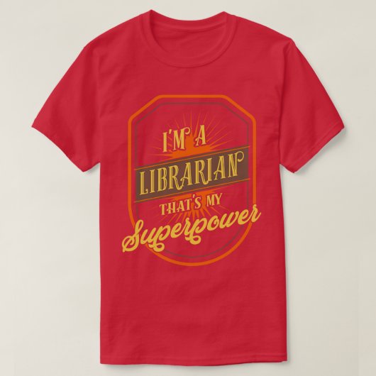 図書館司書Im a Librarian Tシャツ (デザイン正面)