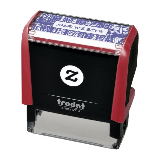 図書館員の名パーソナライズされた前マンガ セルフインキングスタンプ (商品)