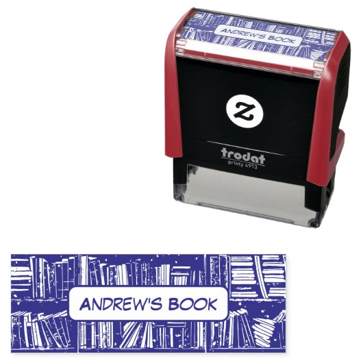 図書館員の名パーソナライズされた前マンガ セルフインキングスタンプ (インサイチュ)