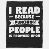 図書館員の贈読り物を書いておおもしろいくからです    フリースブランケット (正面)