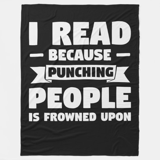 図書館員の贈読り物を書いておおもしろいくからです    フリースブランケット (正面)