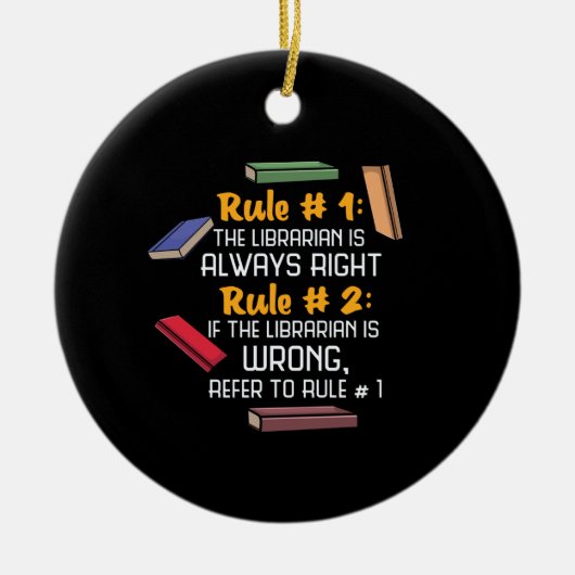 図書館員 セラミックオーナメント (正面)