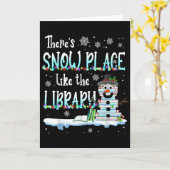 図書館員 図書館ほど素敵な雪の場所はない カード (黄色い花)