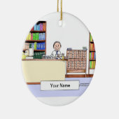 図書館員 – 男性 セラミックオーナメント (右)