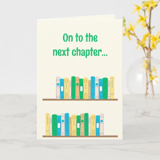 図書館員/英語先生退職 カード (黄色い花)