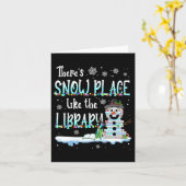 図書館員 雪の降る図書館ほど素敵な場所はない カード (黄色い花)