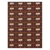 図書館図書木製カードカタログ引読出し テーブルクロス (正面)