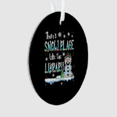 図書館図書館のような雪の場所がある オーナメント (正面)