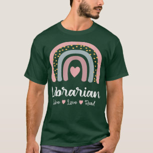 図書館図書館分校本恋人レインボーかわいい李 Tシャツ