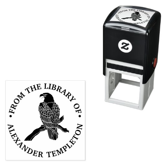 図書館威厳のあるから分岐しているハゲのワシ セルフインキングスタンプ (インサイチュ)