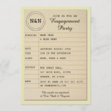 図書館婚約パーティ結婚式招待本