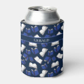 図書館学校先生とブックワーム書籍デザイン 缶クーラー (缶正面)