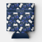 図書館学校先生とブックワーム書籍デザイン 缶クーラー (正面)