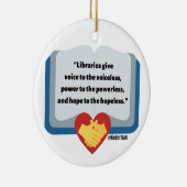 図書館引用文クリスマス装飾品 セラミックオーナメント (右)